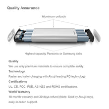 Load image into Gallery viewer, AT26PD 26800mAh USB-C Power Bank 150W Power Delivery for Apple MacBook Pro Air USB C External Battery Microsoft Surface Pro Laptop Portable Charger HP Dell Razer Lenovo Asus laptop tablet (TSA Approved)