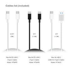 Load image into Gallery viewer, AT20PA 20000mAh USB C External Battery + adapter 120W 61W Power Delivery for Apple MacBook Pro Air USB C External Battery Microsoft Surface Pro Laptop Portable Charger HP Dell Razer Lenovo Asus laptop tablet (TSA Approved)