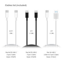 Load image into Gallery viewer, AT13PA Laptop USB C Power Adapter with 130W 90W Power Delivery for Apple MacBook Pro Air Slim Charger Microsoft Surface Pro USB-C Power Supply Laptop HP Dell Laptop Power Supply
