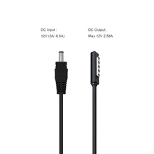 Load image into Gallery viewer, ES2 12V 3A Charging Cable for Surface Pro 2 1 RT work with BatPower ProE 2 External Battery Slim Adapter Car Charger Surface 12V