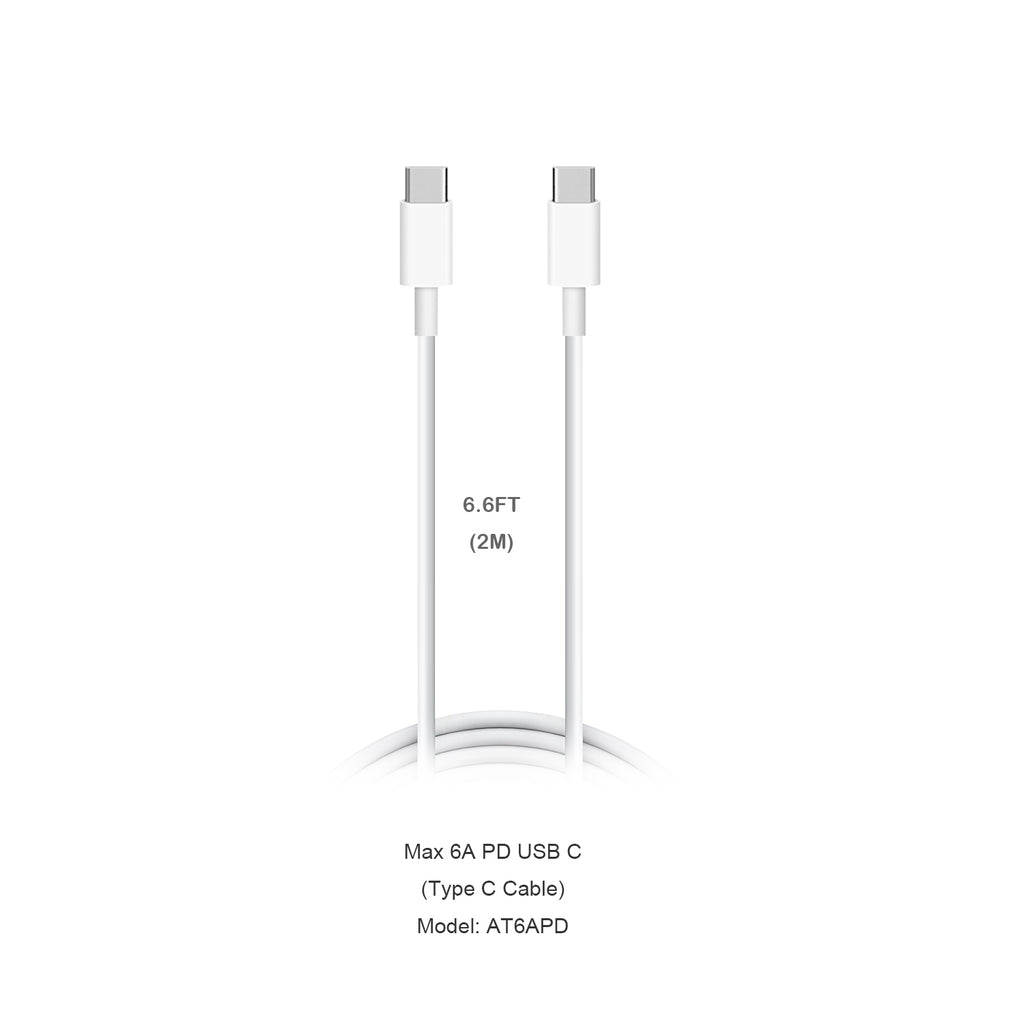 6.6FT 140W 96W 87W 67W 61W 30W 29W USB C Charge Cable for Apple MacBook Pro Air laptops iPad tablets and iPhone Smartphones Charging Cable