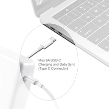 Load image into Gallery viewer, 140W 96W 87W 67W 61W 30W 29W USB C Charge Cable Cord for Apple MacBook Pro Air laptops iPad tablets and iPhone Smartphones Type C Cable 6.6FT