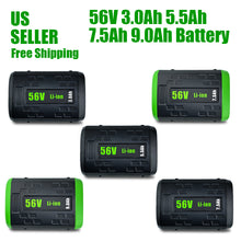 Load image into Gallery viewer, 56V 9.0Ah 7.5Ah 5.5Ah 3.0Ah Lithium-Ion Battery for EGO Power+ Cordless Tools BA1400T BA2800T BA4200T
