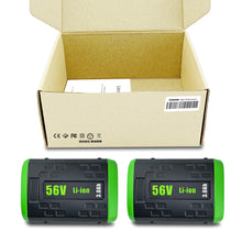 Load image into Gallery viewer, BA1400T 56V 3.0Ah Battery Replacement for EGO 56V Battery 3.0Ah BA1400 BA1400T 2.5Ah BA1400T BA2240 BA1120 Compatible with EGO 56V Lithium-Ion Battery