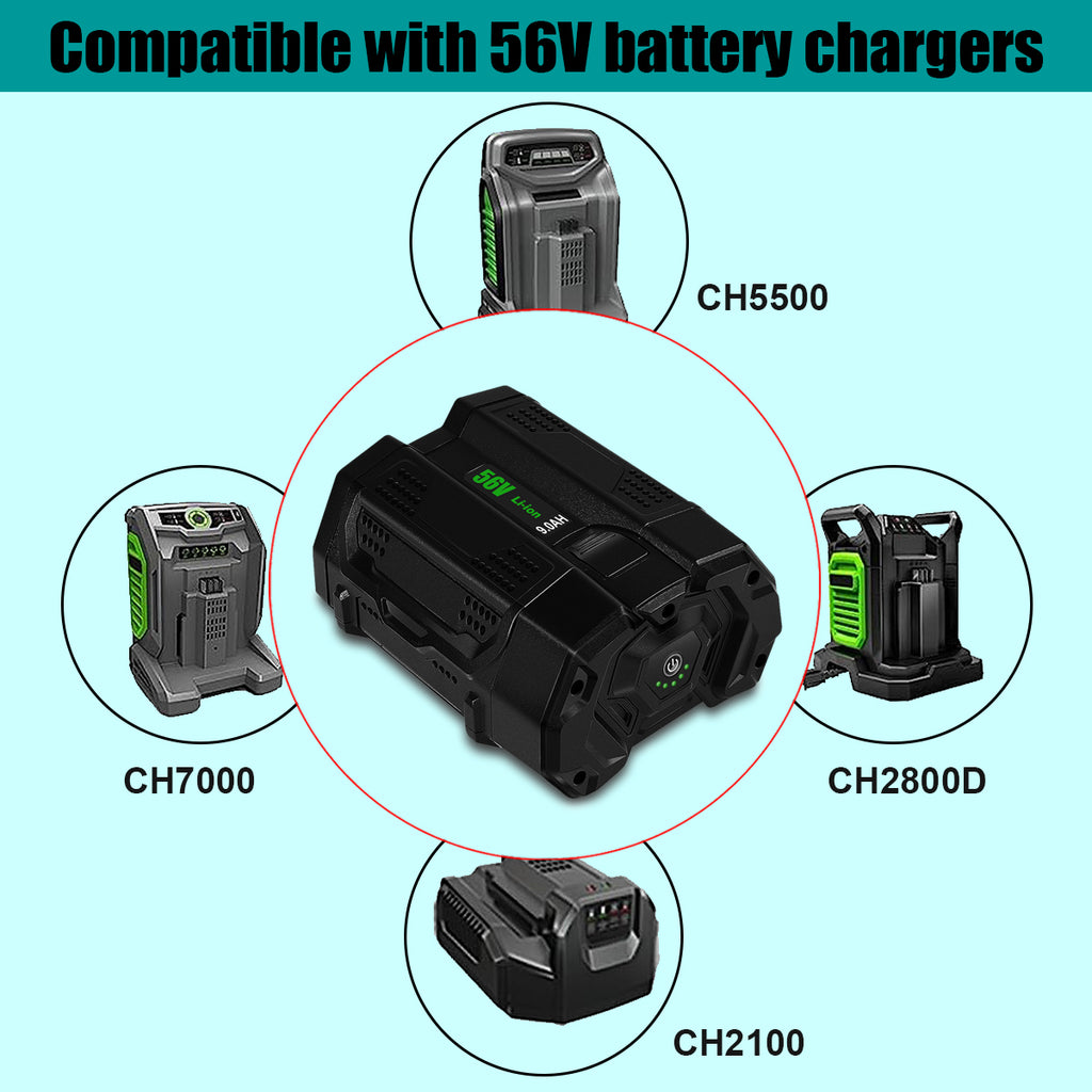 BA5600T 56V 9.0Ah Battery Replacement for EGO 56V Lithium-Ion Battery 9Ah Compatible with EGO 56V 9.0Ah BA5600 BA5600T 5.0Ah BA2800T BA2800 BA4200 Battery