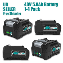 Load image into Gallery viewer, 40V 5.0Ah XGT Lithium-Ion Battery for Makita Cordless Tools BL4050 BL4040 BL4050F BL4025