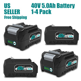 40V 5.0Ah XGT Lithium-Ion Battery for Makita Cordless Tools BL4050 BL4040 BL4050F BL4025