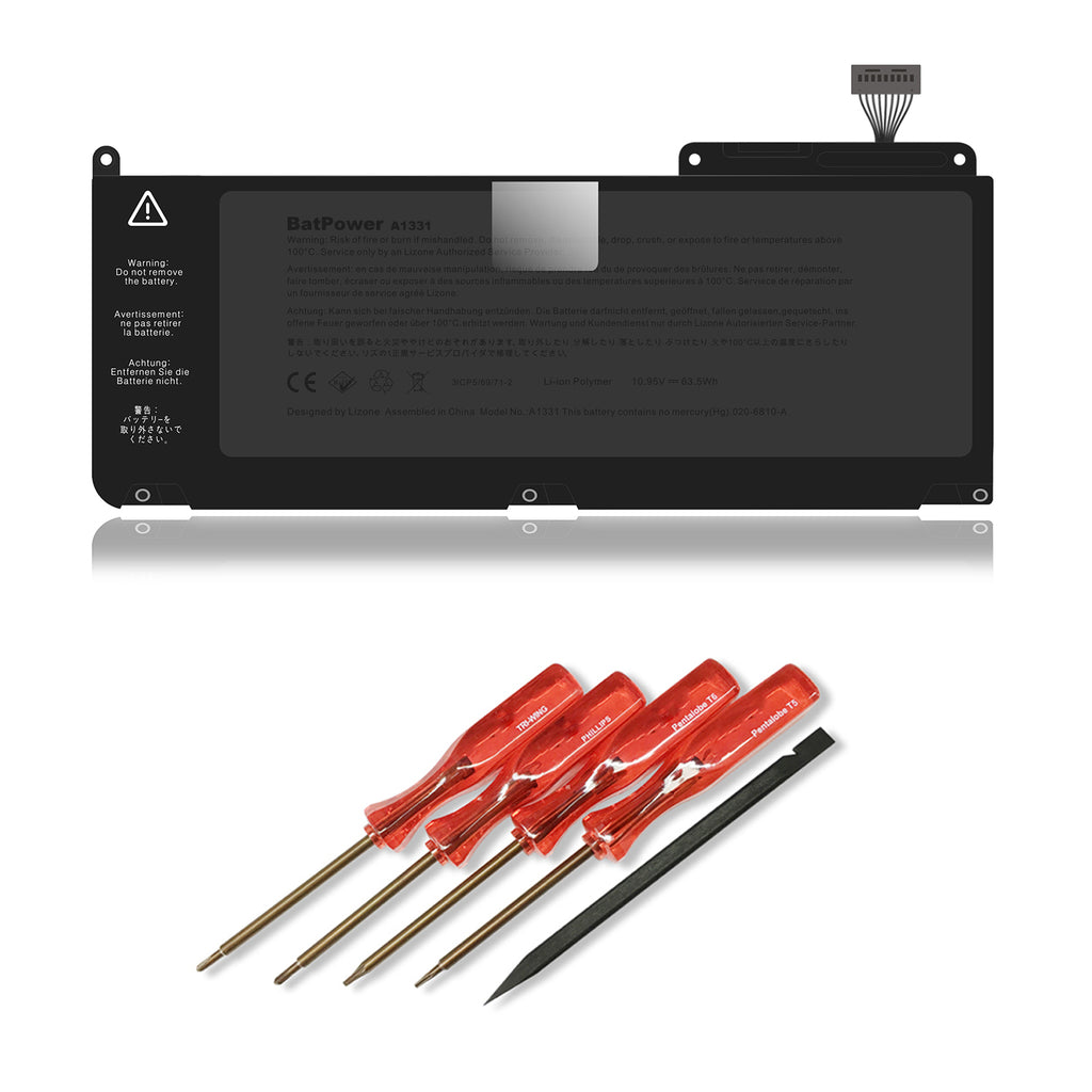 63.5Wh A1331 Replacement Laptop Battery for Late 2009 Mid 2010 Apple MacBook 13.3 inch Unibody A1342 EMC 2350 A1342 EMC 2395 Battery MacBook Pro 13" A1342 Apple A1331 Battery