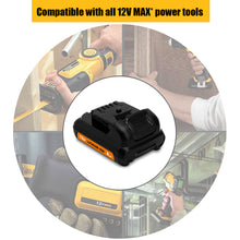 Load image into Gallery viewer, 4.0Ah DCB124 12V Battery and Charger Kit Replacement for Dewalt 12V Lithium Compact Battery and Charger Combo 3Ah 2.0Ah DCB122 1.5Ah DCB120