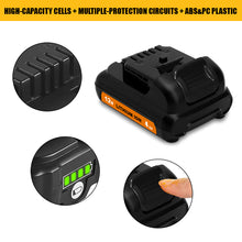 Load image into Gallery viewer, 4.0Ah DCB124 12V Battery and Charger Kit Replacement for Dewalt 12V Lithium Compact Battery and Charger Combo 3Ah 2.0Ah DCB122 1.5Ah DCB120