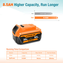 Load image into Gallery viewer, 8.5Ah 20V Max Battery and Charger Combo for Dewalt 20V Battery and Charger Kit 8Ah 7Ah 6Ah DCB208 DCB207 DCB206 Compatible with Dewalt 20v Batteries with Charger
