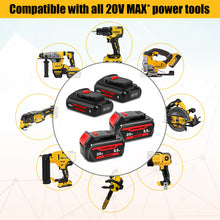 Load image into Gallery viewer, 4 Pack 20V 4.0Ah &amp; 6.5Ah DCB324 Battery Replacement for Dewalt 20V Max Batteries 6Ah 5Ah 4Ah 2Ah 3Ah DCB230 6Ah DCB206 DCB324 20V Max Battery DCB324