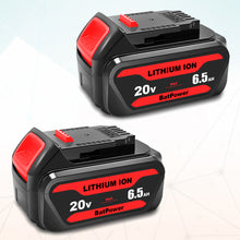 Load image into Gallery viewer, 4 Pack 20V 4.0Ah &amp; 6.5Ah DCB324 Battery Replacement for Dewalt 20V Max Batteries 6Ah 5Ah 4Ah 2Ah 3Ah DCB230 6Ah DCB206 DCB324 20V Max Battery DCB324