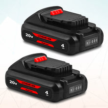 Load image into Gallery viewer, 4 Pack 20V 4.0Ah &amp; 6.5Ah DCB324 Battery Replacement for Dewalt 20V Max Batteries 6Ah 5Ah 4Ah 2Ah 3Ah DCB230 6Ah DCB206 DCB324 20V Max Battery DCB324