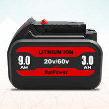 Load image into Gallery viewer, 9.0Ah DCB606 20v/60v Max Battery Replacement for Dewalt 20v/60v Battery 6Ah 9Ah DCB606 DCB609 Battery Lithium Compatible with Dewalt 20v 60v Battery