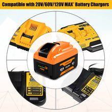 Load image into Gallery viewer, 12.6Ah 20v/60v DCB612 Lithium Battery Replacement for Dewalt 20V 60V Battery DCB612 DCB609 DCB606 12Ah 9Ah 6Ah 20V/60V Battery Compatible with Dewalt 20v/60v Max Battery
