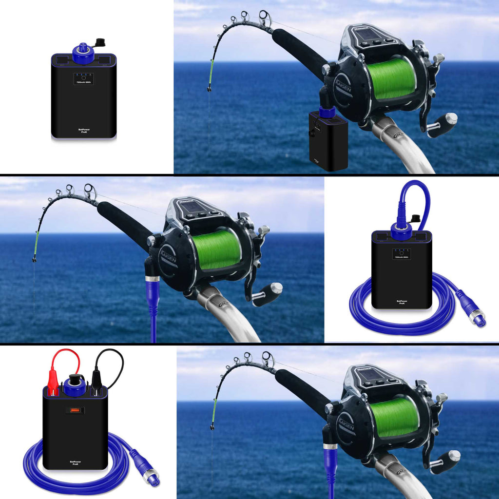 ProK 7.8Ah-15Ah Electric Fishing Reel Battery for Banax Kaigen 7000 1500 1000 500 300 150 Electric Reel Battery and Charger
