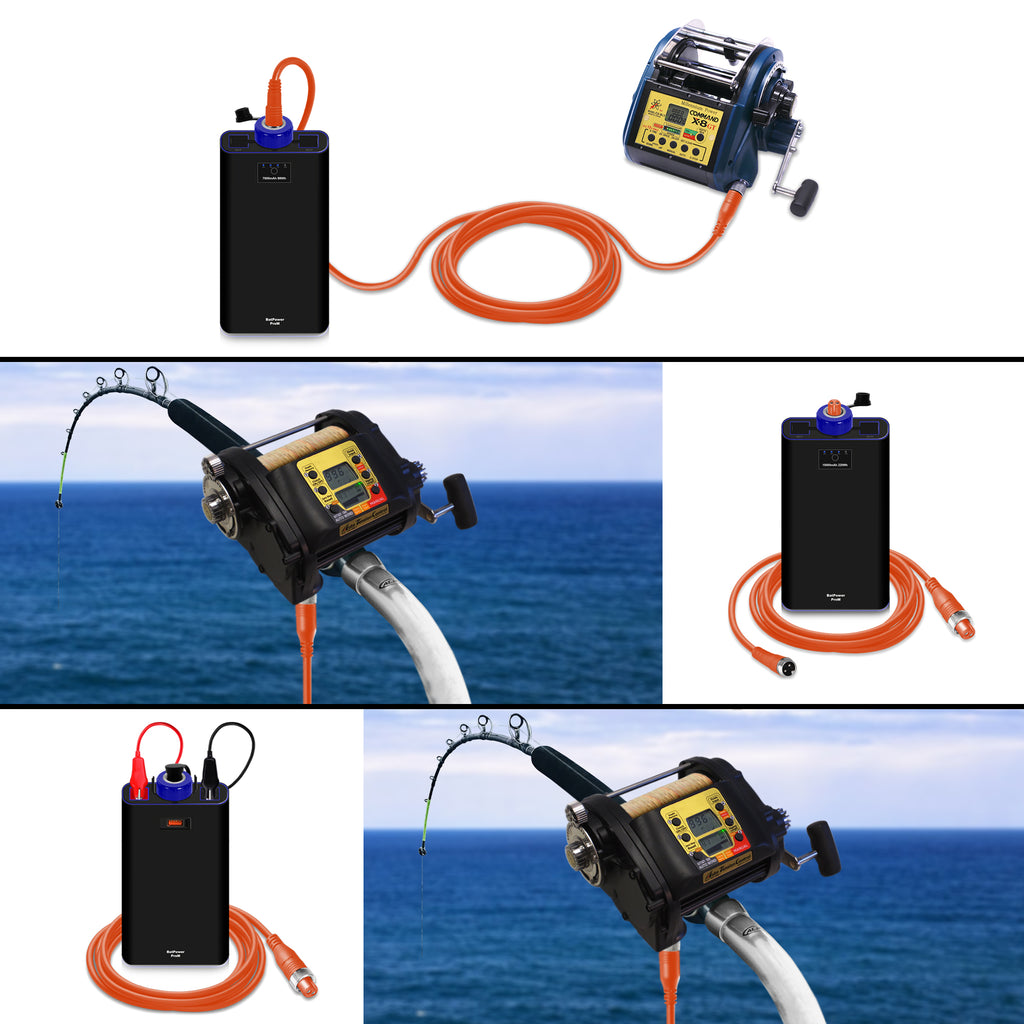 ProM 7.8Ah-15Ah Electric Fishing Reel Battery for Miya Epoch Command CZ Z 20 15 10 CX 4NP 6NS 8GT 9HD US Electric Reel Battery and Charger