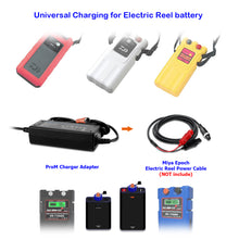 Load image into Gallery viewer, 65W ProM Electric Fishing Reel Battery Charger for Miya Epoch Command CZ Z 20 15 10 CX 4NP 6NS 8GT 9HD US Electric Reel Battery Charger BatPower ProM FM08B FM16B Battery Power adapter