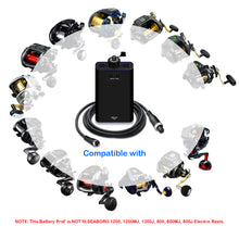 Load image into Gallery viewer, ProF 7.8Ah-15Ah Fishing Reel Battery for Daiwa Tanacom Seaborg Leobritz Shimano Electric Reel Battery and Charger