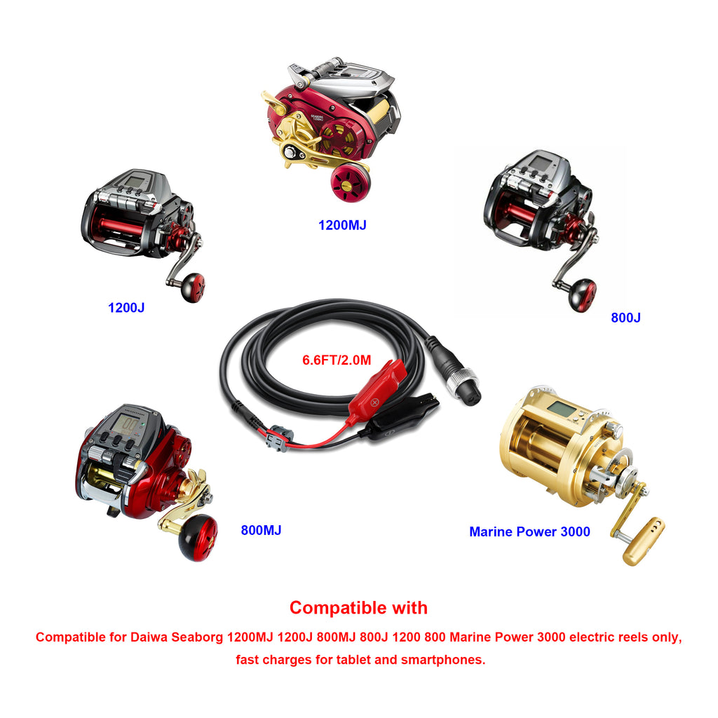 daiwa electric reel 3000 Fishing Reel Battery Power Cord for Daiwa Electric Reels – BatPower