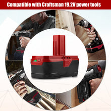 Load image into Gallery viewer, C3 19.2V 6.5Ah High Capacity Lithium ion Battery for CRAFTSMAN 19.2V Battery 4.0Ah 72Wh 315.PP2030 130211030 2.6Ah 48Wh 315.PP2025 130211047 PP2020 PP2011 19.2V XCP C3 Battery