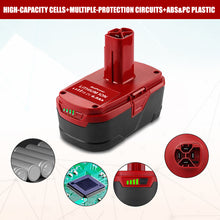 Load image into Gallery viewer, C3 19.2V 6.5Ah High Capacity Lithium ion Battery for CRAFTSMAN 19.2V Battery 4.0Ah 72Wh 315.PP2030 130211030 2.6Ah 48Wh 315.PP2025 130211047 PP2020 PP2011 19.2V XCP C3 Battery