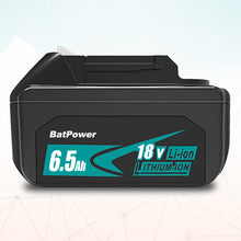 Load image into Gallery viewer, BL1860B 6.5Ah 18 Volt Lithium ion Battery for Makita 18V Battery 6.0Ah 5.0Ah 4.0Ah 3.0Ah 2.0Ah BL1860B BL1850B BL1840B BL1830B BL1820B Compatible with Makita 18V LXT Battery