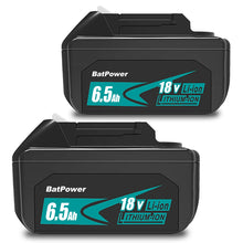 Load image into Gallery viewer, BL1850B 6.5Ah 18V Lithium Battery Replacement for Makita 18V Battery 5Ah BL1850 BL1850B BL1850-2 BL1850B-2 Compatible with Makita 18V LXT Battery 5.0A 4.0Ah 3.0Ah