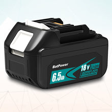 Load image into Gallery viewer, 6.5Ah BL1860B 18V Lithium Battery with Charger Combo for Makita 18 Volts Battery and Charger Kit DC18RC 18V 6Ah 5Ah 4Ah 3Ah BL1850B BL1840B BL1830B