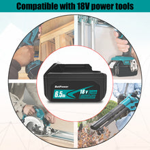 Load image into Gallery viewer, 6.5Ah BL1860B 18V Lithium Battery with Charger Combo for Makita 18 Volts Battery and Charger Kit DC18RC 18V 6Ah 5Ah 4Ah 3Ah BL1850B BL1840B BL1830B
