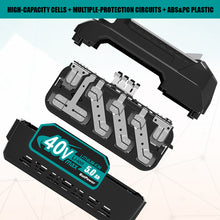 Load image into Gallery viewer, BL4040 40V 5.0Ah Battery Replacement for Makita 40V Battery 4.0Ah 160Wh BL4040 BL4050 40V 2.5Ah BL4025 100Wh Battery Makita 40 Volts XGT Battery