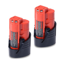 Load image into Gallery viewer, 48-11-2420 12V 3.0AH Compact Battery Replacement for Milwaukee 12V Battery M12 2.0Ah 2.5Ah 1.5Ah 48-11-2425 48-11-2430 48-11-2401