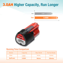 Load image into Gallery viewer, 48-11-2420 12V 3.0AH Compact Battery Replacement for Milwaukee 12V Battery M12 2.0Ah 2.5Ah 1.5Ah 48-11-2425 48-11-2430 48-11-2401