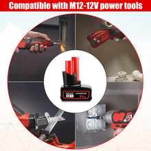 Load image into Gallery viewer, 48-11-2460 6.5AH 12V Lithium XC6.0 Extended Capacity Battery Replacement for Milwaukee 12V M12 Battery 6.0 AH 4.0 AH 3.0 AH 2.0Ah 48-11-2440