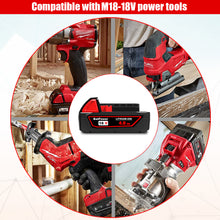 Load image into Gallery viewer, 18V 4.0AH 48-11-1820 Compact Battery with Charger Combo for Milwaukee 18V M18 Battery and Charger 2.0 AH 1.5 Ah 3.0 Ah 18V Lithium Battery Charger Kit