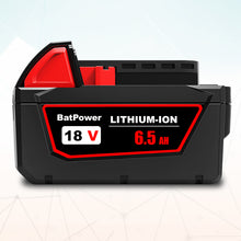 Load image into Gallery viewer, 18V 6.5AH 48-11-1862 Extended Capacity Battery and Charger Combo for Milwaukee 18V M18 Battery with Charger Kit XC 6.0 AH 18V Battery and Charger