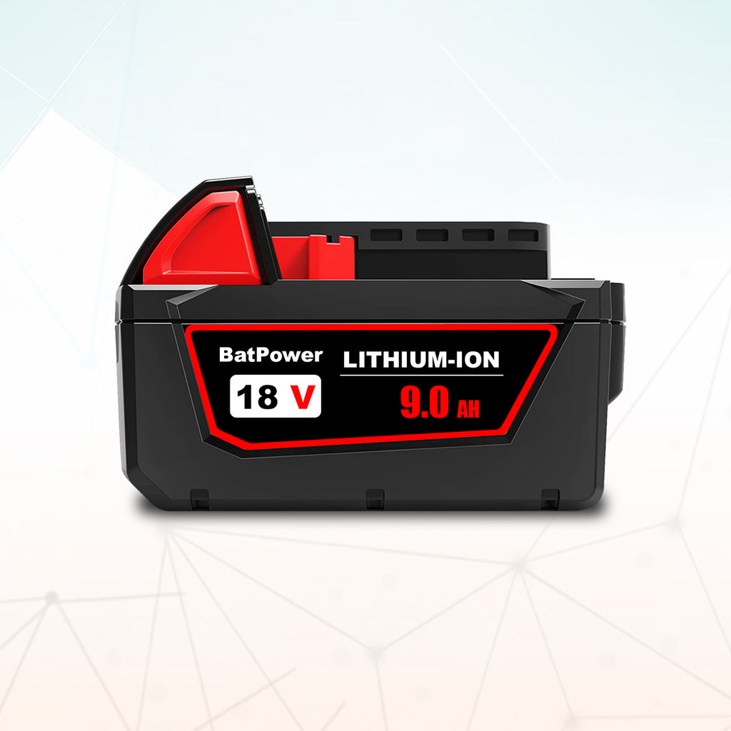 18V 9.0AH 48-11-1890 High Output Battery with Charger Combo Replacement for Milwaukee 18V M18 Battery and Charger 18V Lithium Battery and Charger Kit
