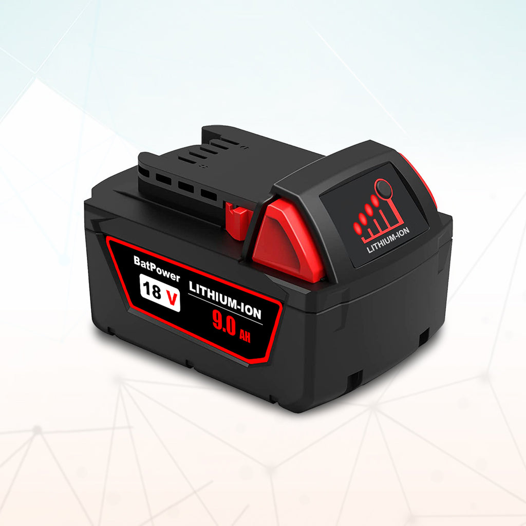 18V 9.0AH 48-11-1890 High Output Battery with Charger Combo Replacement for Milwaukee 18V M18 Battery and Charger 18V Lithium Battery and Charger Kit