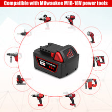Load image into Gallery viewer, 18V 9.0AH 48-11-1890 High Output Battery with Charger Combo Replacement for Milwaukee 18V M18 Battery and Charger 18V Lithium Battery and Charger Kit