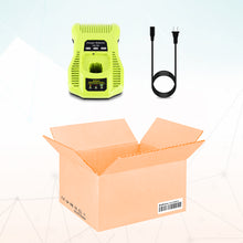 Load image into Gallery viewer, P117 18V Lithium Battery Rapid Charger Replacement for Ryobi 18V ONE+  Battery Charger P117 P118, Compatible with Ryobi 18V 6Ah 5Ah 4Ah 3Ah 2Ah 1.5Ah Battery Fast Charger