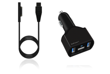 Load image into Gallery viewer, CCS 110W Surface Car Charger for Microsft Surface Pro Laptop Book Go Power Supply Ac adapter with dual QC USB Ports Fast Charging for Tablets and Smartphones.
