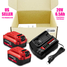 Load image into Gallery viewer, 20V 6.5Ah 4.0Ah Lithium-Ion Battery &amp; Charger for Craftsman V20 Tools CMCB206 CMCB202 CMCB104