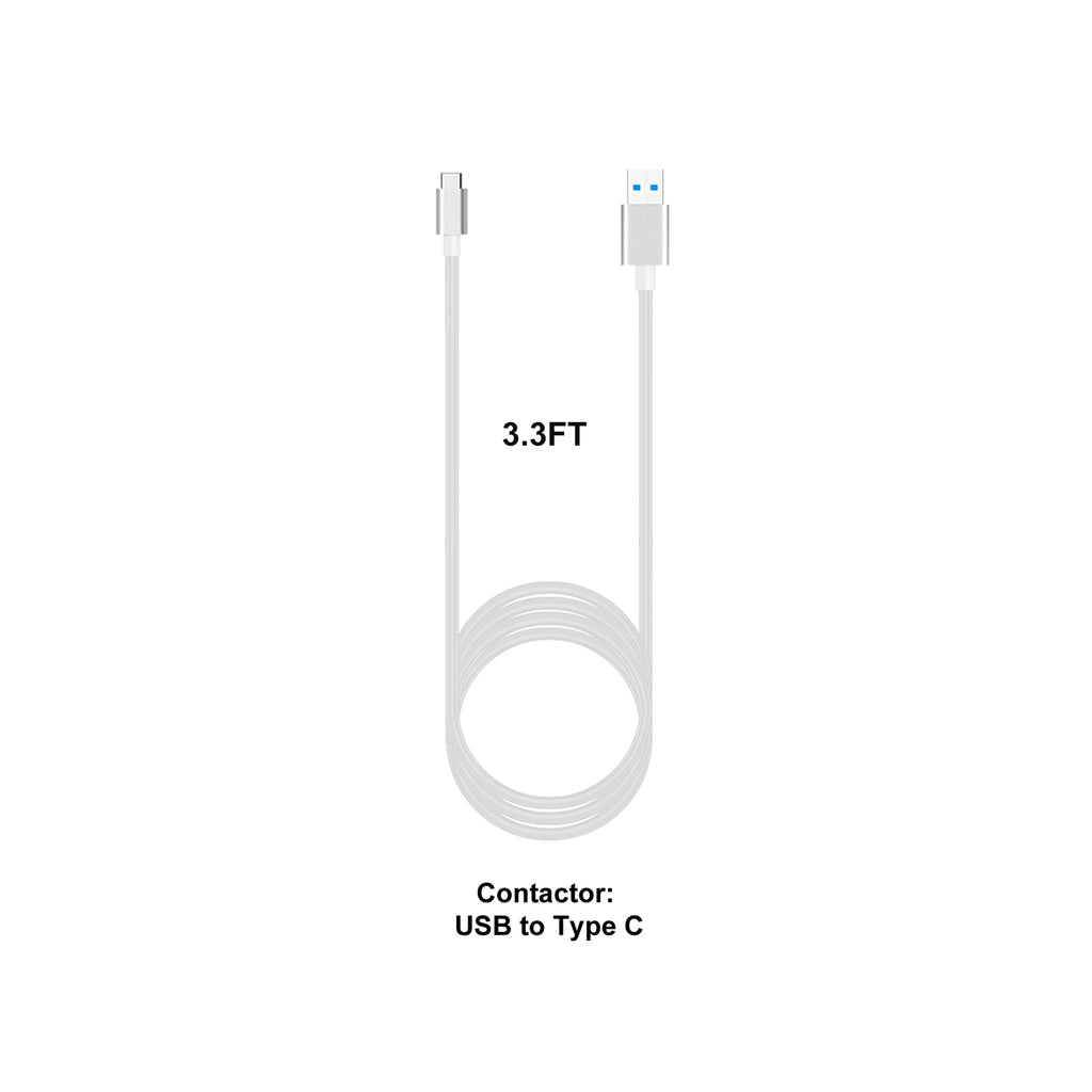 AT3AUC 24W QC 3.0 USB A to USB C Type C Charger Cable 5V/9V/12V Max 24W Quick Charge for iPhone 15 iPad Samsung Google LG Huawei Tablets and Smartphones
