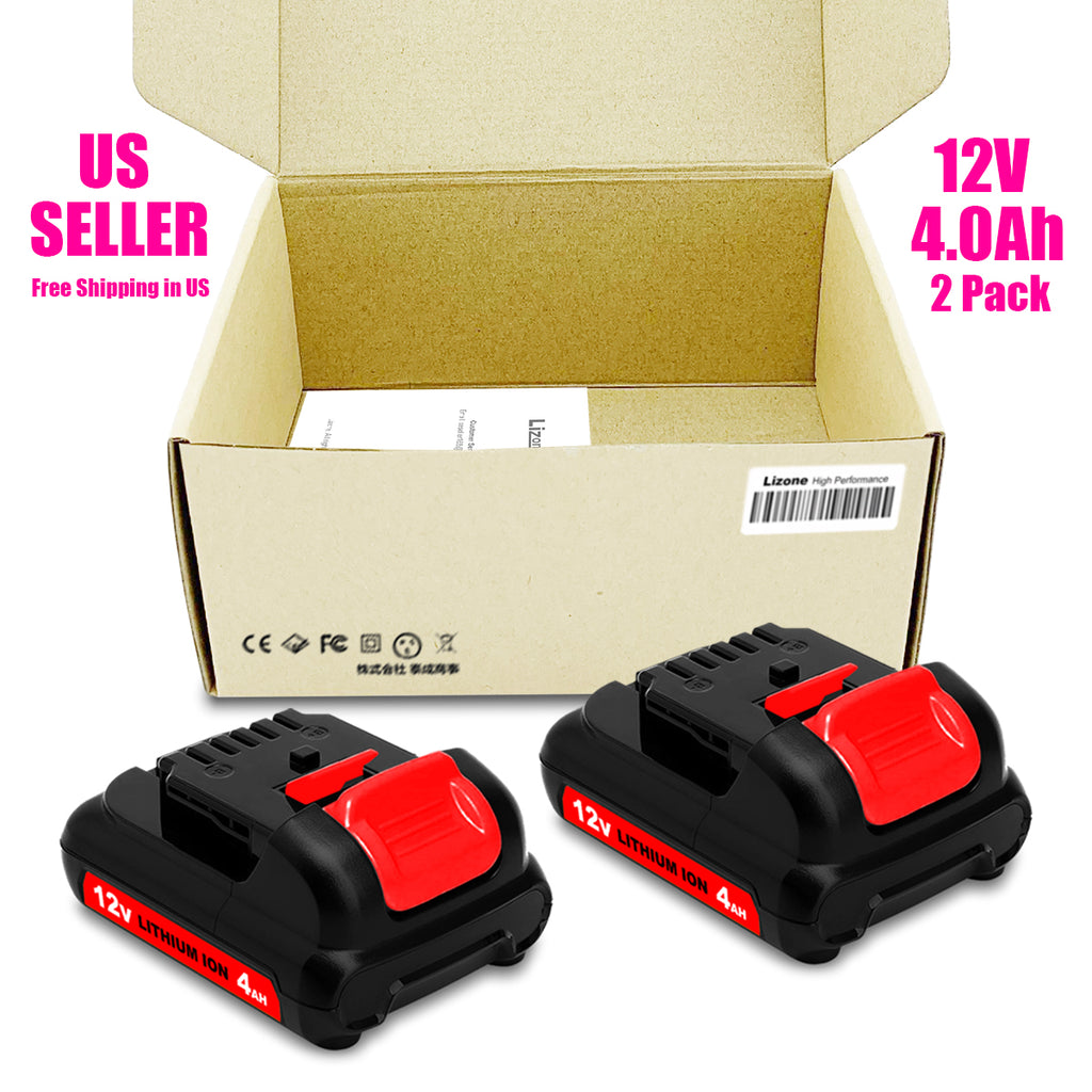 12V Max 4.0Ah Lithium-ion Battery – Compatible with DEWALT 12V Tools