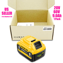 Load image into Gallery viewer, 20V 60V Battery &amp; Charger – Compatible with DEWALT 20V Max and 60V Tools