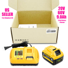 Load image into Gallery viewer, 20V 60V Battery &amp; Charger – Compatible with DEWALT 20V Max and 60V Tools