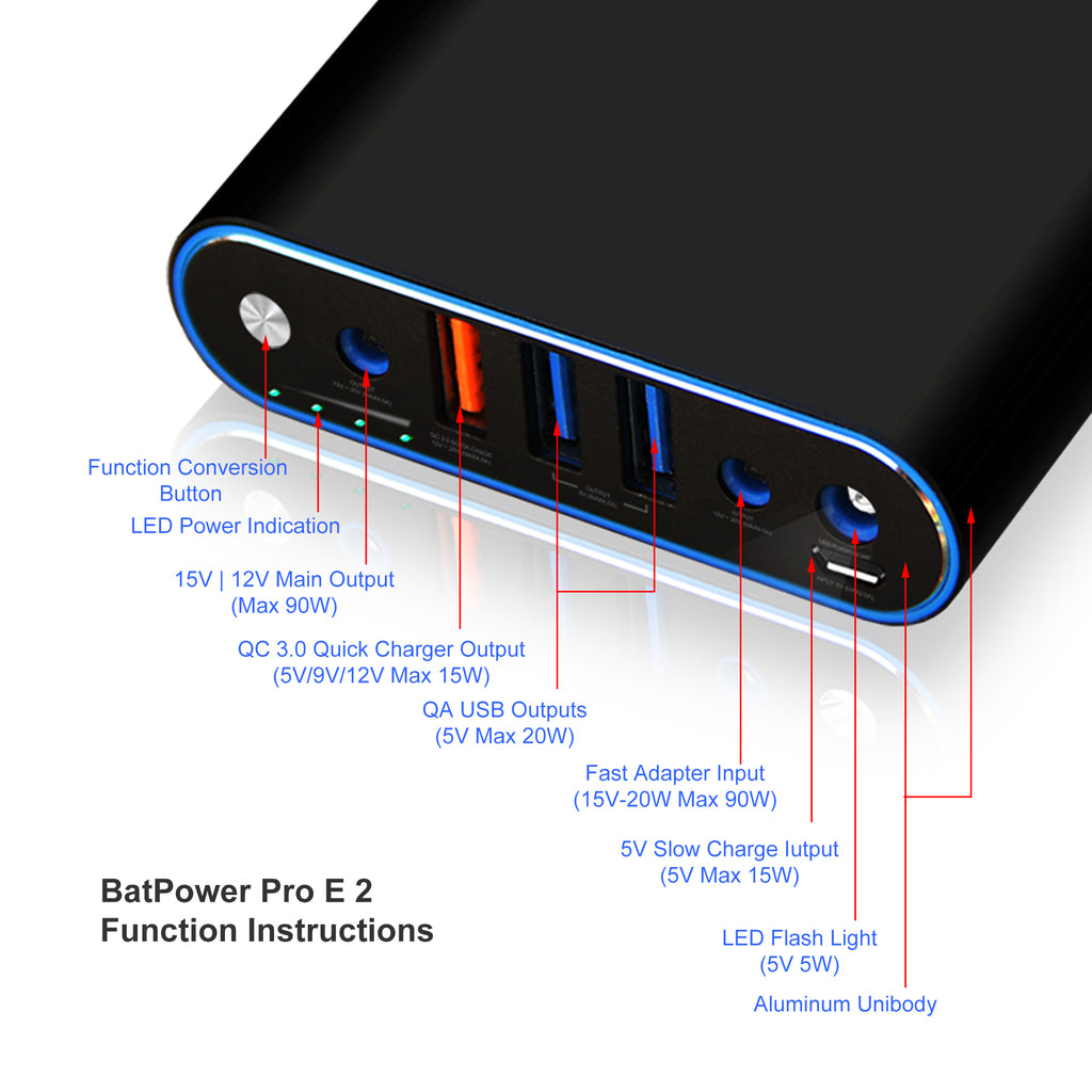 Surface External Battery for Microsoft Surface Pro Book Go Laptop Surface Pro External Battery Power Bank Portable Charger BatPower ProE 2 98Wh 148Wh 210Wh