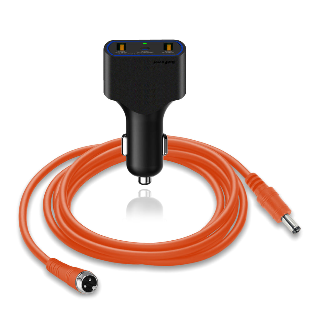 120W BatPower ProM Electric Fishing Reel Battery Car Charger for Miya Epoch Command Electric Reel Battery Car Charger Auto Vehicle Charger DC 12v-24v