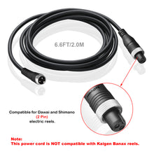 Load image into Gallery viewer, 1.65FT-11.5FT Electric Reel Battery Power Cable for Daiwa Shimano Fishing Reel Super Air Cord BM LB ProF 2 ProF PrB ProS 0.5M/1M/2M/3M